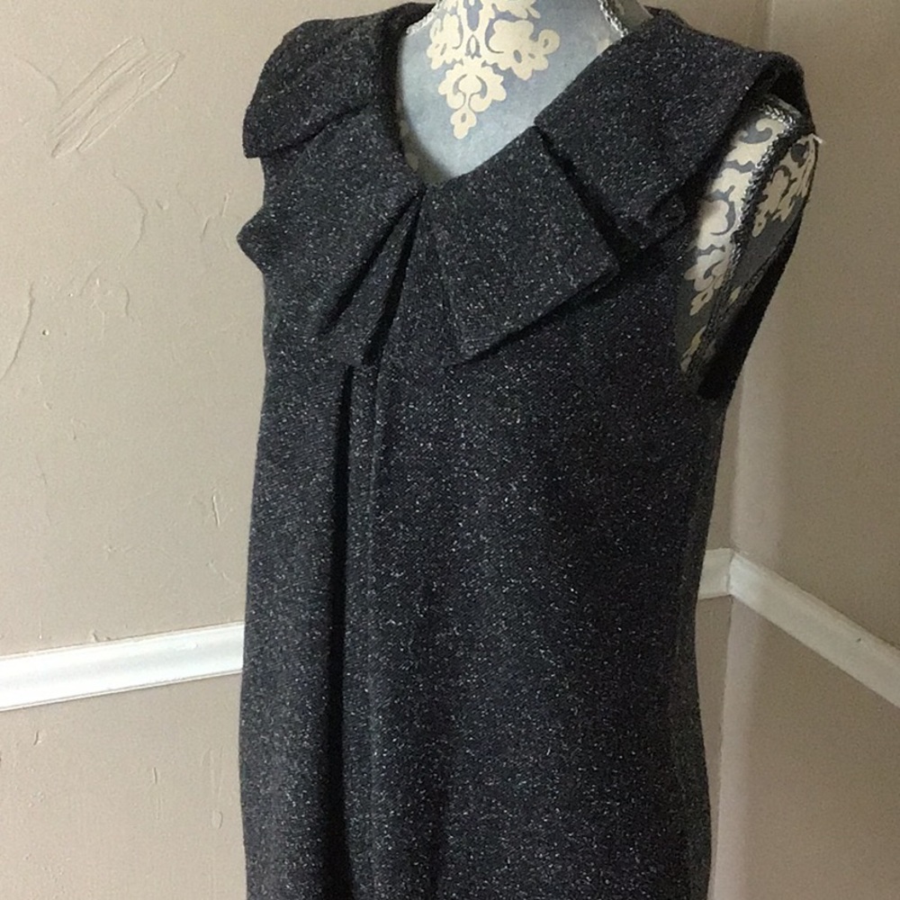 Huge sale Silk Wool Pleated Ruffle Sleeveless
